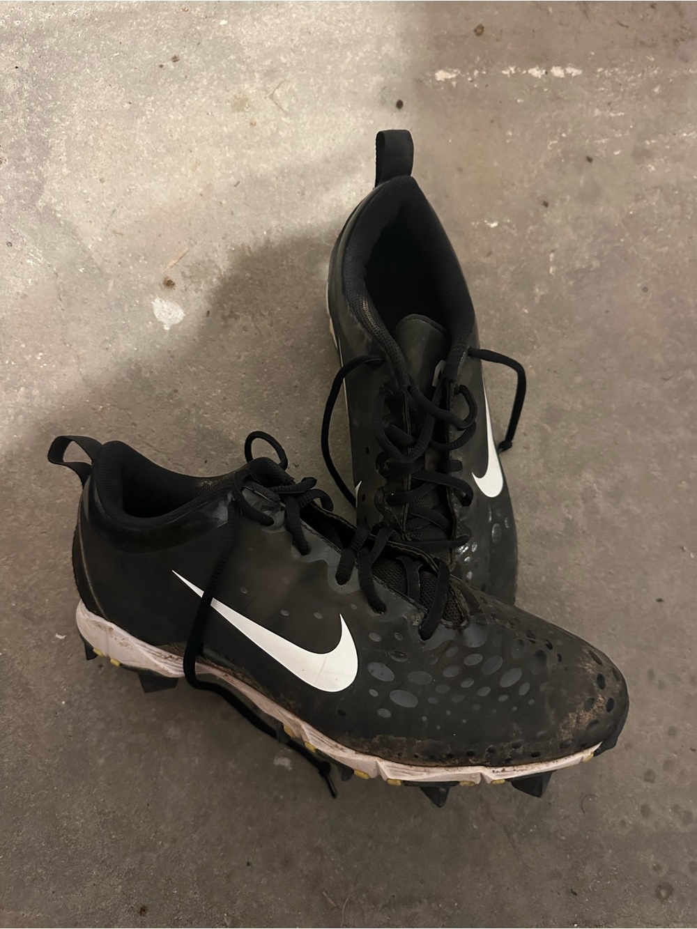 Nike Black and White Football Cleats